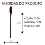 Imagem de Kit 12 Colher para pimenta 22cm de pau madeira maciça porção