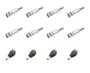 Imagem de Kit 12 conector bnc mola parafuso +6p4 macho +6p4 fêmea