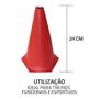 Imagem de Kit 12 Cones de Marcação de Plástico Muvin - 24cm - Treinamento Funcional, Agilidade e Fortalecimento