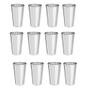 Imagem de Kit 12 Copos Aço Inox Agua Suco Resistente 200ml Inquebrável