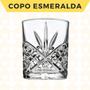 Imagem de Kit 12 Copos de Vidro para Whisky Jogo Linha Esmeralda 340ml