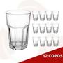 Imagem de Kit 12 Copos de Vidro resistente 350ml Transparente Vitamina