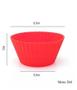 Imagem de Kit 12 Formas Silicone Cupcake Forminhas Cupcake Bolo Muffin Cor Vermelho