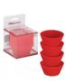 Imagem de Kit 12 Formas Silicone Cupcake Forminhas Cupcake Bolo Muffin Cor Vermelho