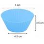 Imagem de Kit 12 Formas Silicone Mini Cupcake Bolo Muffin Assadeira