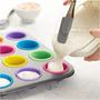 Imagem de Kit 12 Forminhas Cupcake Em Silicone Petit Gateau Empada