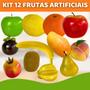 Imagem de Kit 12 Frutas Artificiais Decoração Realista Lindos Enfeites