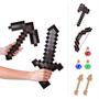 Imagem de Kit 12 Itens Pixel Netherite Espada Picareta