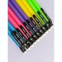 Imagem de Kit 12 lapiseiras 0.7mm neon com borracha papelaria resistente