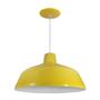 Imagem de Kit 12 Luminária Pendente Retro 34cm Com Interior Branco Brilho Com Fiação 110/220v