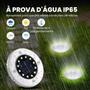 Imagem de Kit 12 Luminária Solar 8 Leds Spot Espeto Balizador Jardim