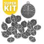 Imagem de Kit 12 Medalha De São Bento Prata 2,6cm Atacado Revenda