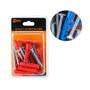 Imagem de Kit 12 Parafuso De Metal 10Mm Com 12 Bucha Vermelha