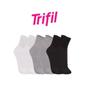 Imagem de Kit 12 Pares De Meia Unissex Feminina E Masculina Original Trifil Algodão Cano Médio