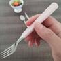 Imagem de Kit 12 peças de garfos de mesa aço inox cabo plástico ótima durabilidade