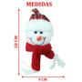 Imagem de Kit 12 Pendentes Enfeite Árvore De Natal Boneco De Neve 20cm