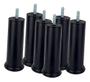 Imagem de Kit 12 Pes Preto Para Cama Box Com 6cm de Altura Resistente