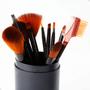 Imagem de Kit 12 Pincéis de Maquiagem Make Profissional Lorben com Necessaire em PVC