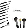 Imagem de Kit 12 Pincel De Maquiagem Completo Cerdas de Nylon