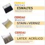 Imagem de Kit 12 Pincel Trinchas Para Pintura Tigre Media 500 1 Polegada Cerda Gris Parede Látex Acrílico