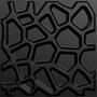Imagem de KIT 12 Placas 3D PVC Preto Decoração Revestimento PREMIUM de Parede e Teto (3m²) - GAPS