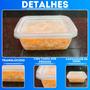 Imagem de Kit 12 Potes Plásticos Retangular Com Tampa, Jogo Pote BPA Free. Conjunto Potinhos Fitness