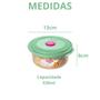 Imagem de Kit 12 Potes Redondo 530ml Plástico Organizador de Alimentos Geladeira Cozinha Sanremo  - VERDE