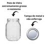 Imagem de Kit 12 Potes Vidro Cozinha Porta Tempero Condimento Conserva Geleia Doce 200ml + Etiquetas
