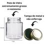Imagem de Kit 12 Potes Vidro Porta Tempero Condimento Potinhos 200ml + Etiquetas e Caneta