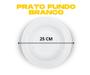 Imagem de Kit 12 Pratos Branco Refeição De Melamina Fundo Restaurante