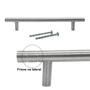 Imagem de Kit 12 Puxadores Haste Alumínio Acetinado Friso 320mm Móveis