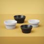 Imagem de Kit 12 Ramekin 30ml Molho Maionese Shoyu Restaurante Preto Ramequim Oriental Uno Coza Canelado