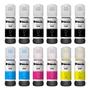 Imagem de Kit 12 Refil de Tinta compatível T544 para impressora Ecotank Epson L5290