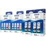 Imagem de Kit 12 Refil Tinta Para T544 L3110 L3250 L3150 4 CORES