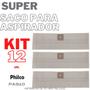 Imagem de Kit 12 Saco Aspirador De Pó Philco Descartável PAS10 Coletor