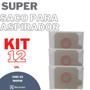 Imagem de Kit 12 Saco Descartável Para Aspirador De Pó Electrolux One03 1600W Refil Compatível