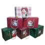 Imagem de Kit 12 Sacolas Caixa Dobravel Presente Natal Papai Noel 18cm