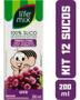 Imagem de Kit 12 Sucos Life Mix Kids 200ml Turma Da Mônica Sabor Uva 