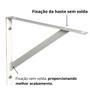 Imagem de Kit 12 Suportes Mão Francesa para Prateleira de 25 cm + kit Instalação