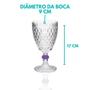 Imagem de Kit 12 Taças De Vidro Água Suco Bico Vino Champangne Abacaxi Diamond 300ml