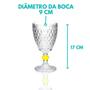 Imagem de Kit 12 Taças De Vidro Água Suco Bico Vino Champangne Abacaxi Diamond 300ml