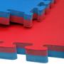 Imagem de Kit 12 Tatames Tapetes EVA Dupla Face Azul e Vermelho Bicolor