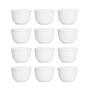 Imagem de Kit 12 Tigelas Brancas Porcelana para Sopa Caldo Elegância