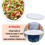 Imagem de Kit 12 Travessas 33 Cm Prato Oval para Buffet Restaurante Melamina Premium Profissional Branca Rasa  Bestfer 