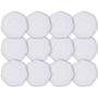 Imagem de Kit 12 Un Sousplat De Chá Branco Com Prata  25Cm Rafimex