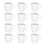 Imagem de Kit 12 Unidades Caneca De Porcelana Lisa Branca Tulipa 290ml