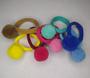 Imagem de Kit 12 unidades de fecho com 4 mini elástico rabico infantil colorido com pompom confortável