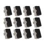 Imagem de Kit 12 unidades - mg módulo interruptor paralelo 10a-250v ebony clean (16809)
