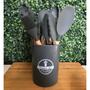 Imagem de Kit 12 Utensílios Cozinha Silicone Bambu Resistente Cores