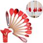 Imagem de Kit 12 Utensílios De Cozinha Com Cabo De Made E Silicone